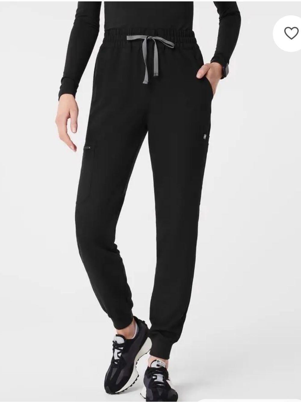 FIGS women's High Waisted Uman Relaxed - Jogger Scrub Pants - M / Black